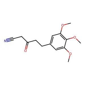 3,4,5-Trimethoxy-beta-oxobenzenepentanenitrile structure