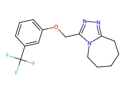 3-{[3-(trifluoromethyl)phenoxy]methyl}-5H,6H,7H,8H,9H-[1,2,4]triazolo[4,3-a]azepine structure