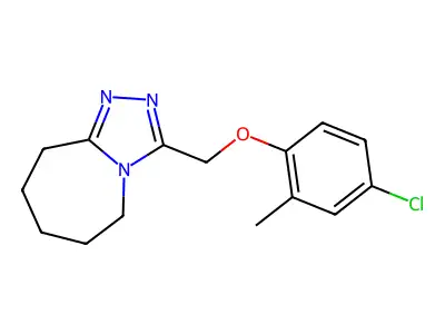 3-[(4-chloro-2-methylphenoxy)methyl]-5H,6H,7H,8H,9H-[1,2,4]triazolo[4,3-a]azepine structure