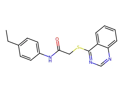 N-(4-ethylphenyl)-2-(quinazolin-4-ylsulfanyl)acetamide structure