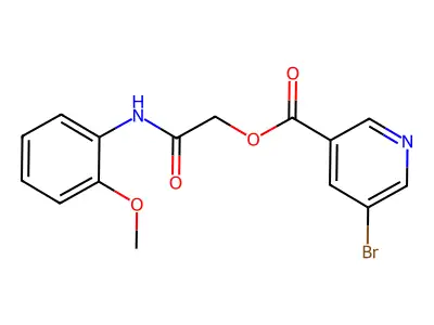 [(2-Methoxyphenyl)carbamoyl]methyl 5-bromopyridine-3-carboxylate structure