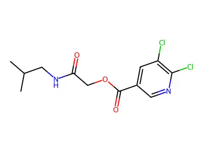 [(2-Methylpropyl)carbamoyl]methyl 5,6-dichloropyridine-3-carboxylate structure