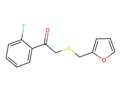 1-(2-Fluorophenyl)-2-((furan-2-ylmethyl)thio)ethan-1-one structure