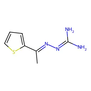 2-(1-Thiophen-2-ylethylideneamino)guanidine structure