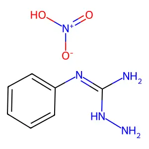 Hydrazinecarboximidamide, N-phenyl-, mononitrate structure