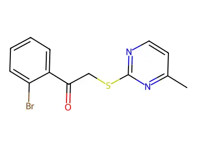 1-(2-Bromophenyl)-2-((4-methylpyrimidin-2-yl)thio)ethan-1-one structure