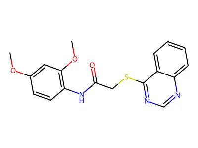 N-(2,4-dimethoxyphenyl)-2-(quinazolin-4-ylsulfanyl)acetamide structure