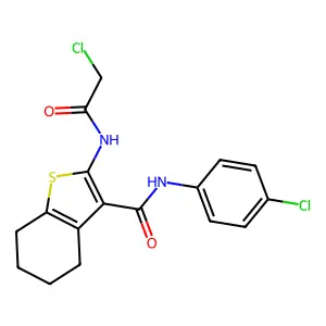 2-(2-Chloro-acetylamino)-4,5,6,7-tetrahydro-benzo[b]thiophene-3-carboxylic acid (4-chloro-phenyl)-amide structure