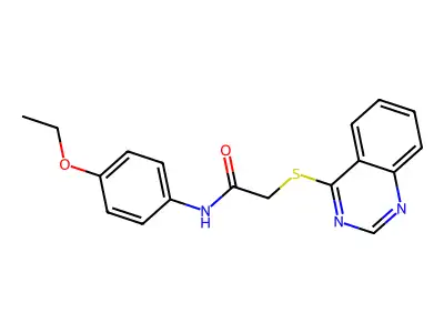 N-(4-ethoxyphenyl)-2-(quinazolin-4-ylsulfanyl)acetamide structure