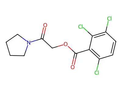 (2-Oxo-2-pyrrolidin-1-ylethyl) 2,3,6-trichlorobenzoate structure