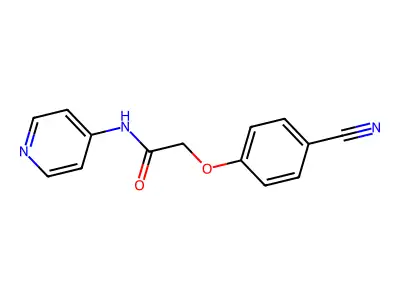 2-(4-cyanophenoxy)-N-pyridin-4-ylacetamide structure
