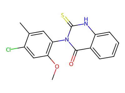 3-(4-Chloro-2-methoxy-5-methylphenyl)-2-sulfanyl-3,4-dihydroquinazolin-4-one structure