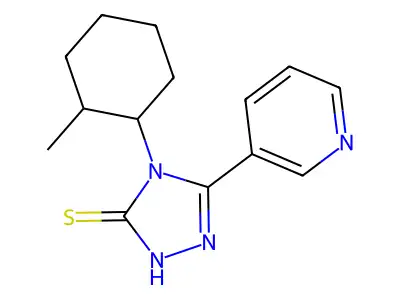 4-(2-methylcyclohexyl)-5-(pyridin-3-yl)-4H-1,2,4-triazole-3-thiol structure