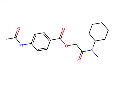 [2-[Cyclohexyl(methyl)amino]-2-oxoethyl] 4-acetamidobenzoate structure
