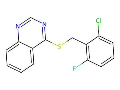4-((2-Chloro-6-fluorobenzyl)thio)quinazoline structure