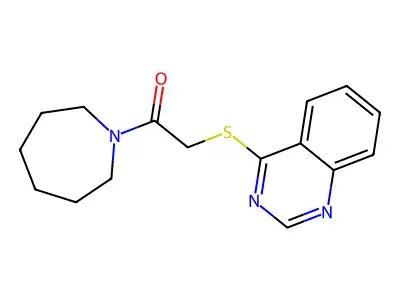 1-(Azepan-1-yl)-2-(quinazolin-4-ylthio)ethanone structure
