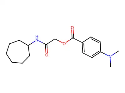[2-(Cycloheptylamino)-2-oxoethyl] 4-(dimethylamino)benzoate structure