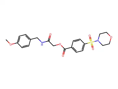 [2-[(4-Methoxyphenyl)methylamino]-2-oxoethyl] 4-morpholin-4-ylsulfonylbenzoate structure