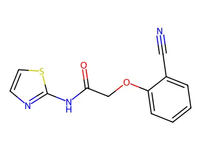 2-(2-Cyanophenoxy)-N-(thiazol-2-yl)acetamide structure