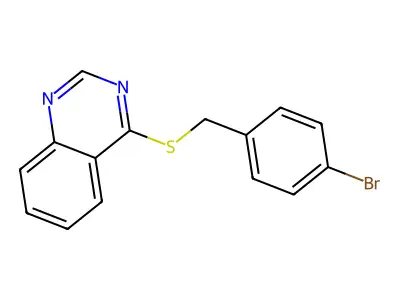 4-((4-Bromobenzyl)thio)quinazoline structure