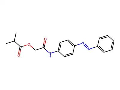 [2-oxo-2-(4-phenyldiazenylanilino)ethyl] 2-methylpropanoate structure