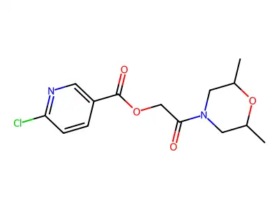 [2-(2,6-Dimethylmorpholin-4-yl)-2-oxoethyl] 6-chloropyridine-3-carboxylate structure
