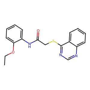 N-(2-ethoxyphenyl)-2-(quinazolin-4-ylsulfanyl)acetamide structure