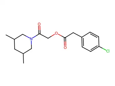 [2-(3,5-Dimethylpiperidin-1-yl)-2-oxoethyl] 2-(4-chlorophenyl)acetate structure