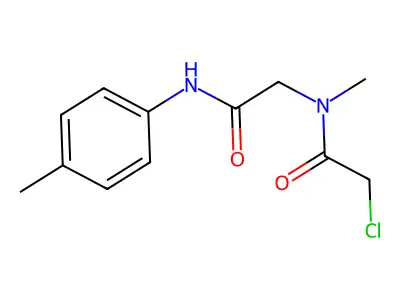 2-chloro-N-methyl-N-{[(4-methylphenyl)carbamoyl]methyl}acetamide structure