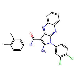 C25H19Cl2N5O structure