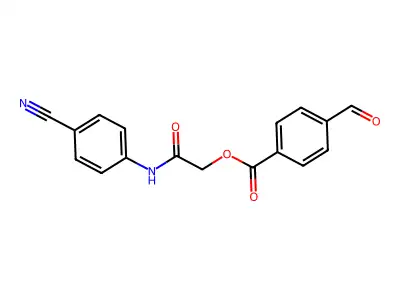 [2-(4-Cyanoanilino)-2-oxoethyl] 4-formylbenzoate structure