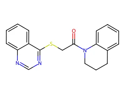 1-(3,4-dihydro-2H-quinolin-1-yl)-2-quinazolin-4-ylsulfanylethanone structure