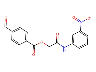 [2-(3-Nitroanilino)-2-oxoethyl] 4-formylbenzoate structure