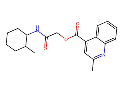 [2-[(2-Methylcyclohexyl)amino]-2-oxoethyl] 2-methylquinoline-4-carboxylate structure