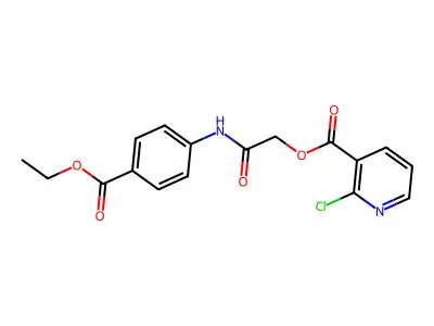 {[4-(Ethoxycarbonyl)phenyl]carbamoyl}methyl 2-chloropyridine-3-carboxylate structure