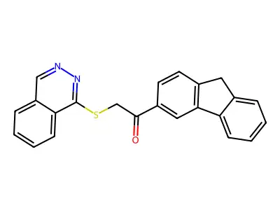 1-(9H-Fluoren-3-yl)-2-(phthalazin-1-ylthio)ethan-1-one structure