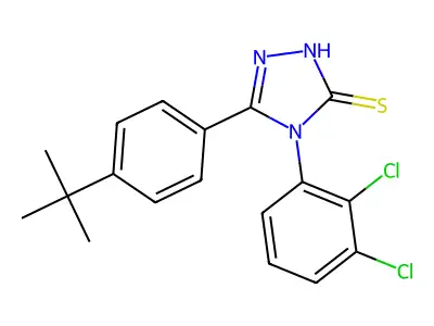 5-(4-tert-butylphenyl)-4-(2,3-dichlorophenyl)-4H-1,2,4-triazole-3-thiol structure