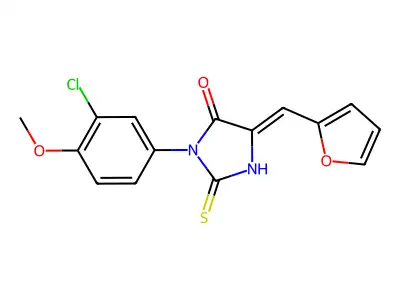 3-(3-Chloro-4-methoxyphenyl)-5-(furan-2-ylmethylene)-2-thioxoimidazolidin-4-one structure