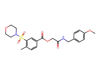 [2-[(4-methoxyphenyl)methylamino]-2-oxoethyl] 4-methyl-3-morpholin-4-ylsulfonylbenzoate structure