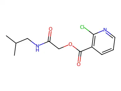 [(2-Methylpropyl)carbamoyl]methyl 2-chloropyridine-3-carboxylate structure