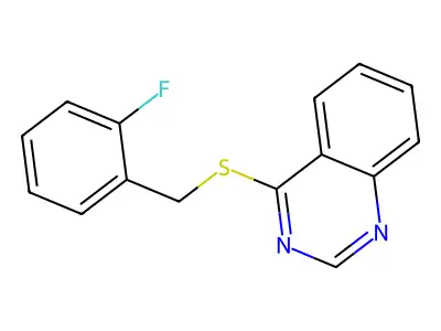 4-((2-Fluorobenzyl)thio)quinazoline structure