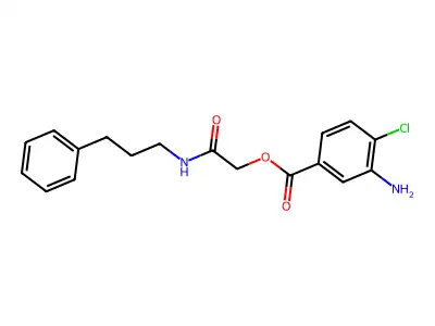 [2-Oxo-2-(3-phenylpropylamino)ethyl] 3-amino-4-chlorobenzoate structure
