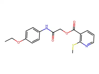 2-((4-Ethoxyphenyl)amino)-2-oxoethyl 2-(methylthio)nicotinate structure