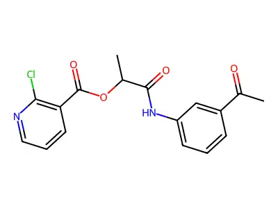1-[(3-Acetylphenyl)carbamoyl]ethyl 2-chloropyridine-3-carboxylate structure