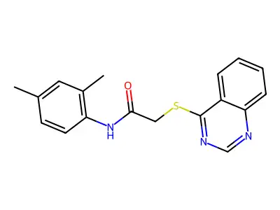 N-(2,4-dimethylphenyl)-2-(quinazolin-4-ylsulfanyl)acetamide structure