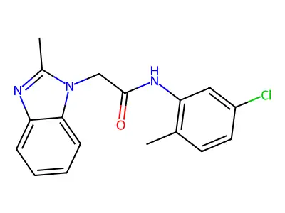 N-(5-Chloro-2-methylphenyl)-2-(2-methyl-1H-benzo[d]imidazol-1-yl)acetamide structure