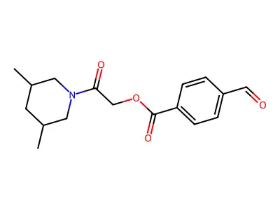[2-(3,5-Dimethylpiperidin-1-yl)-2-oxoethyl] 4-formylbenzoate structure