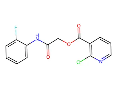 [(2-Fluorophenyl)carbamoyl]methyl 2-chloropyridine-3-carboxylate structure