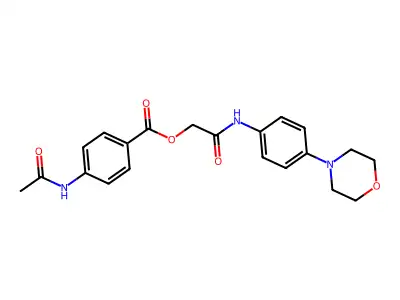 [2-(4-Morpholin-4-ylanilino)-2-oxoethyl] 4-acetamidobenzoate structure