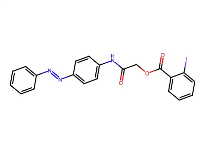 Benzoic acid, 2-iodo-, 2-oxo-2-[[4-(2-phenyldiazenyl)phenyl]amino]ethyl ester structure